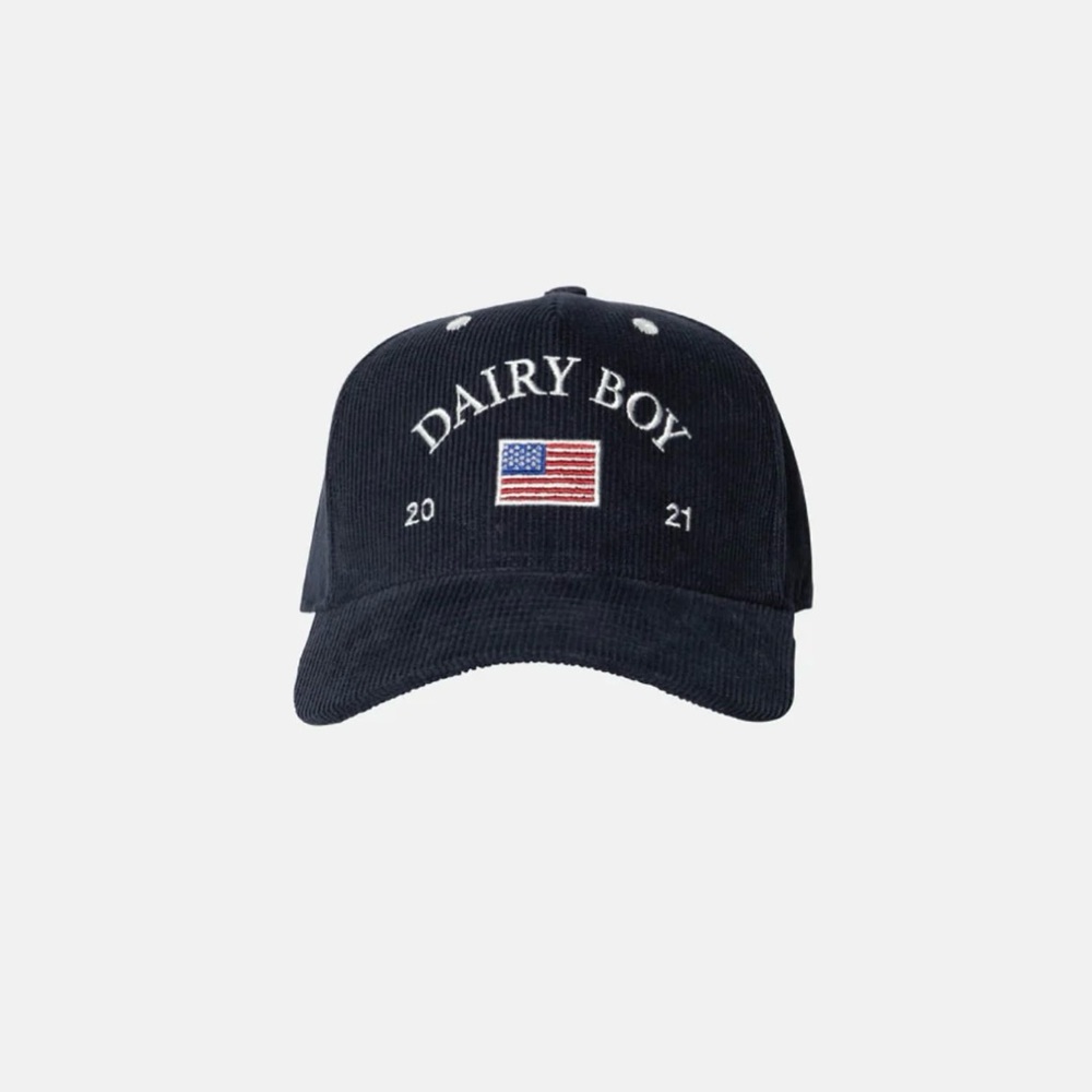 Dairy Boy navy hat with American flag